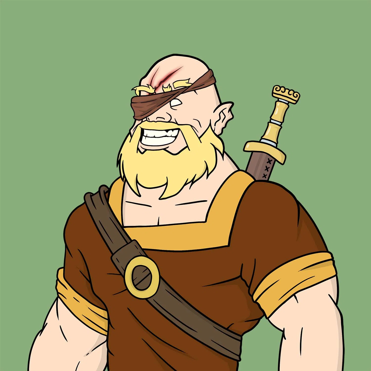 Portrait of Bjørn, a Gen 2 character who fights with axe and sword