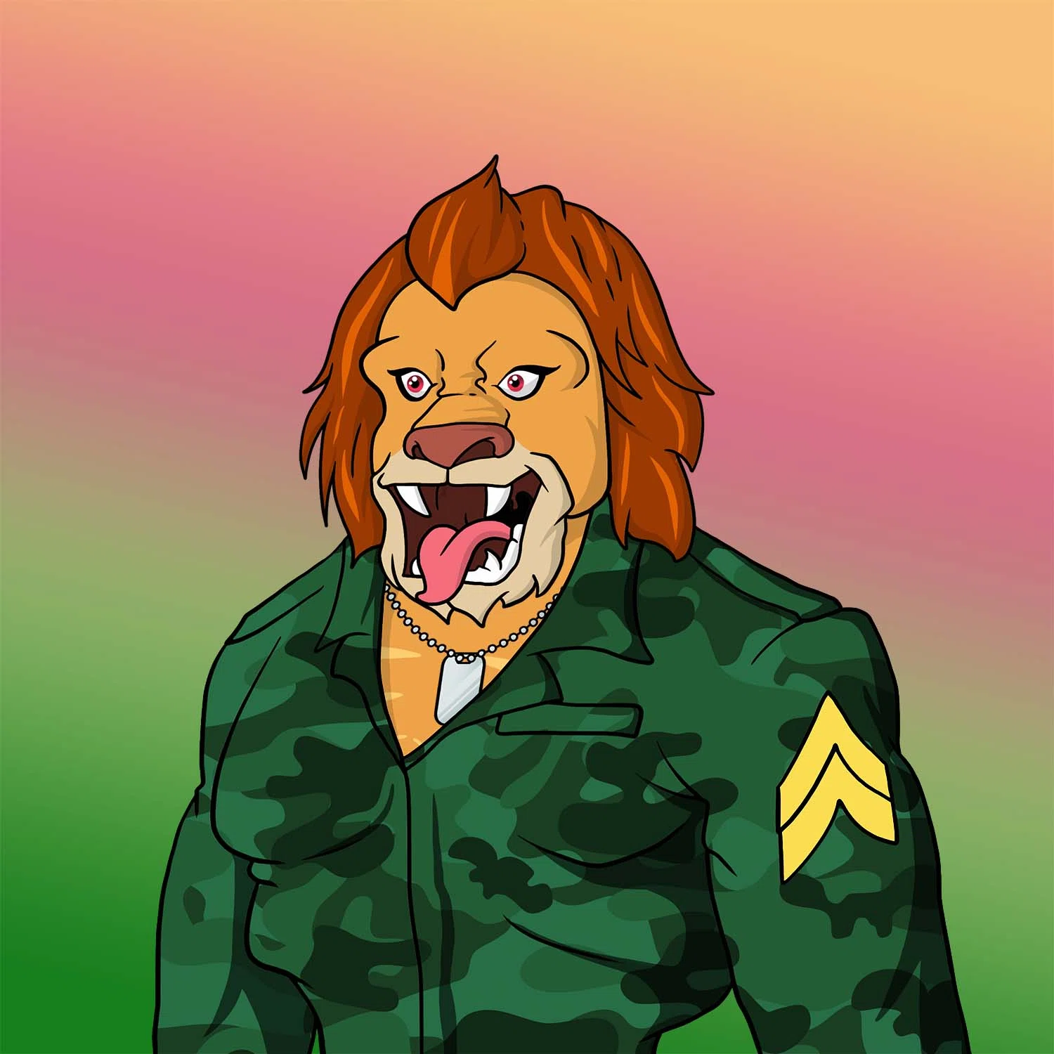 Portrait of Soul, half lion and half man